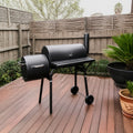 Offset Charcoal Smoker BBQ, Barrel Style