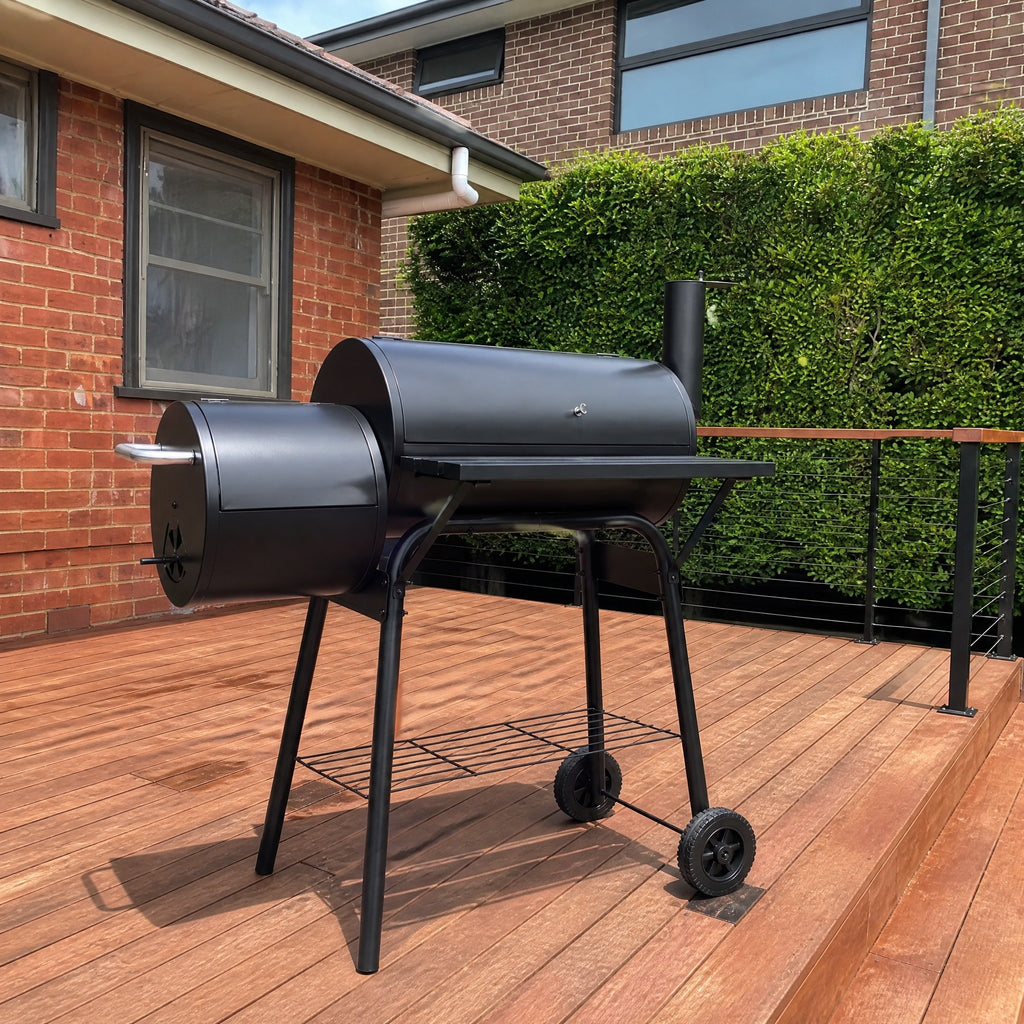 American-Style Charcoal Smoker Grill