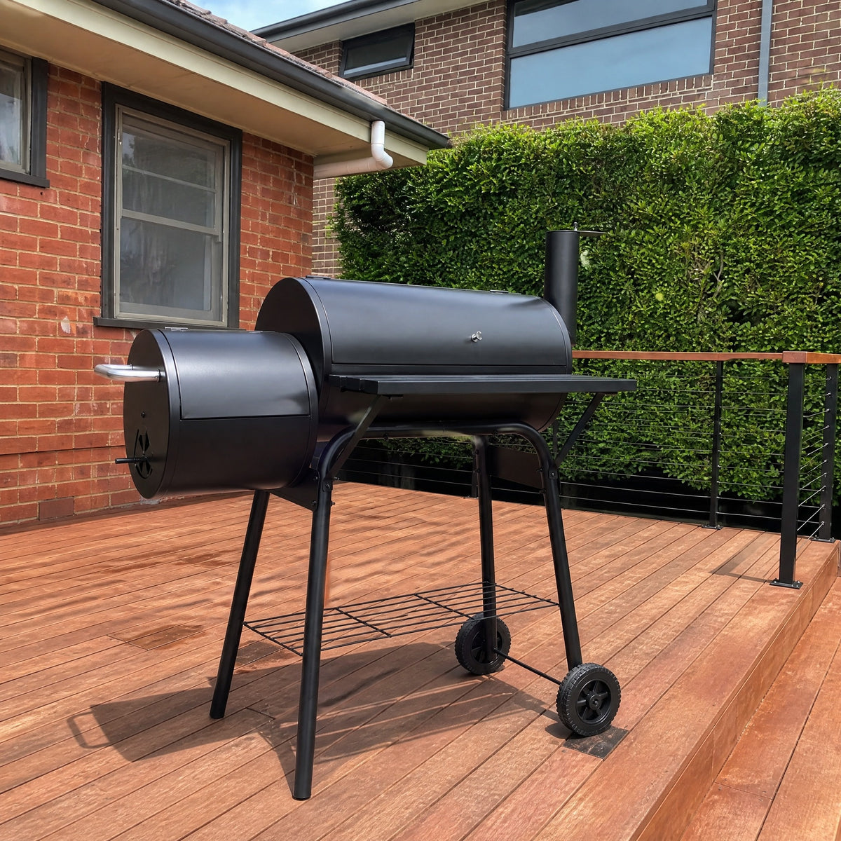 American-Style Charcoal Smoker Grill