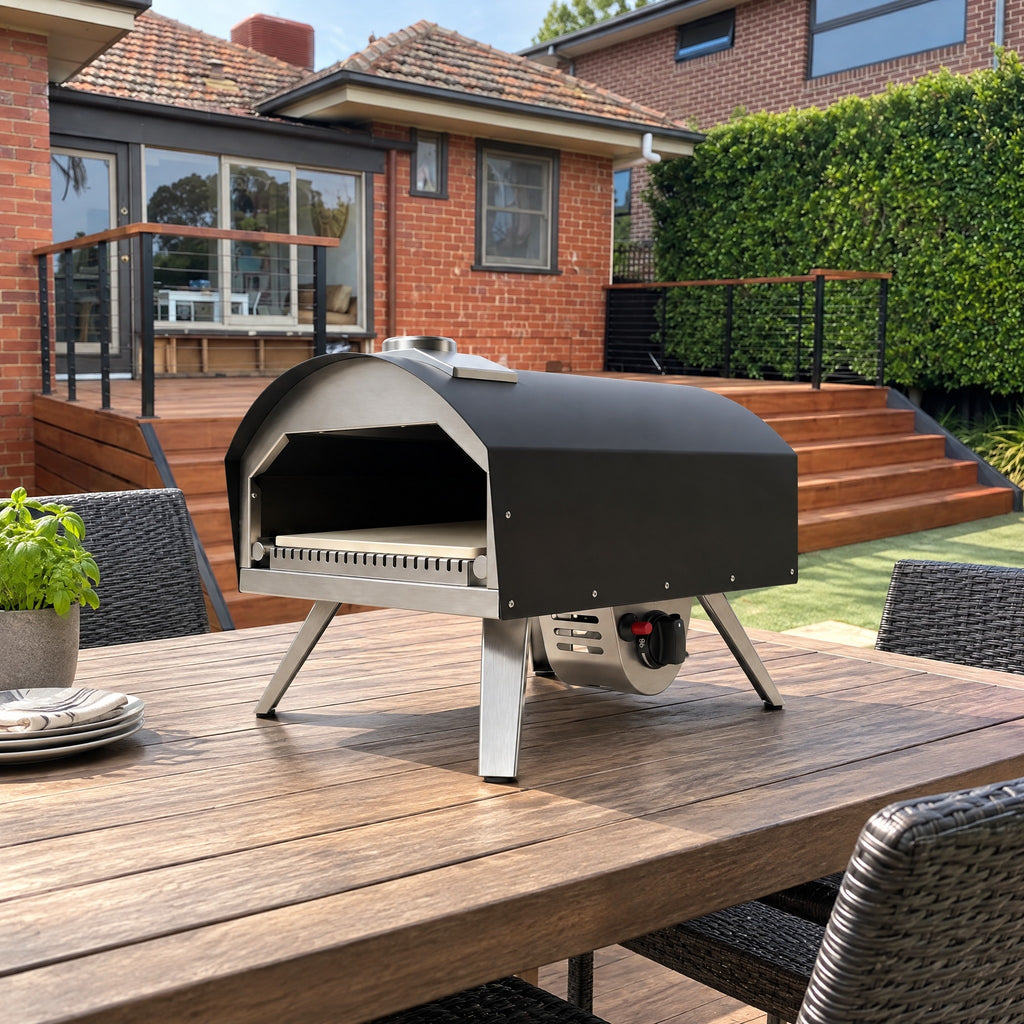 Foldable Gas Pizza Oven, Black