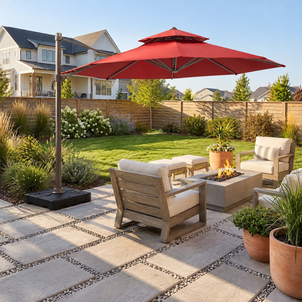 3 x 3 m Square Cantilever Umbrella