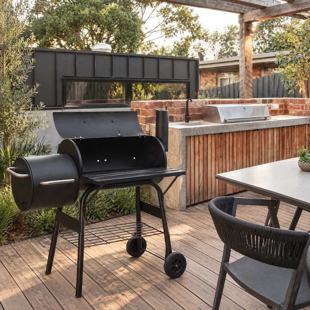 Twin Charcoal BBQ Grill