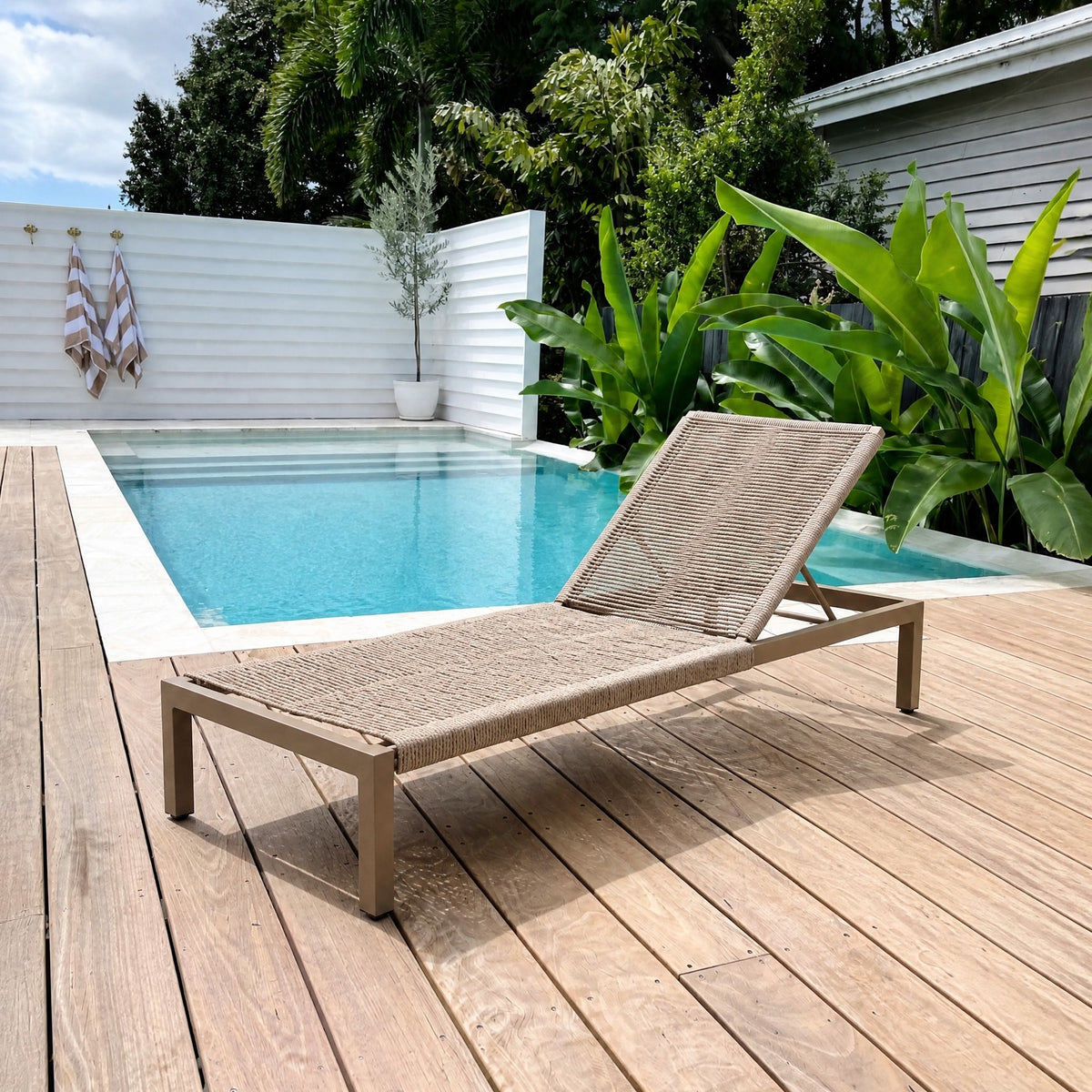 Aluminium Rope Sun Lounger