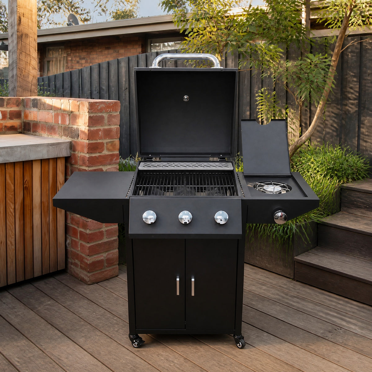 3+1 Burner Compact Gas BBQ