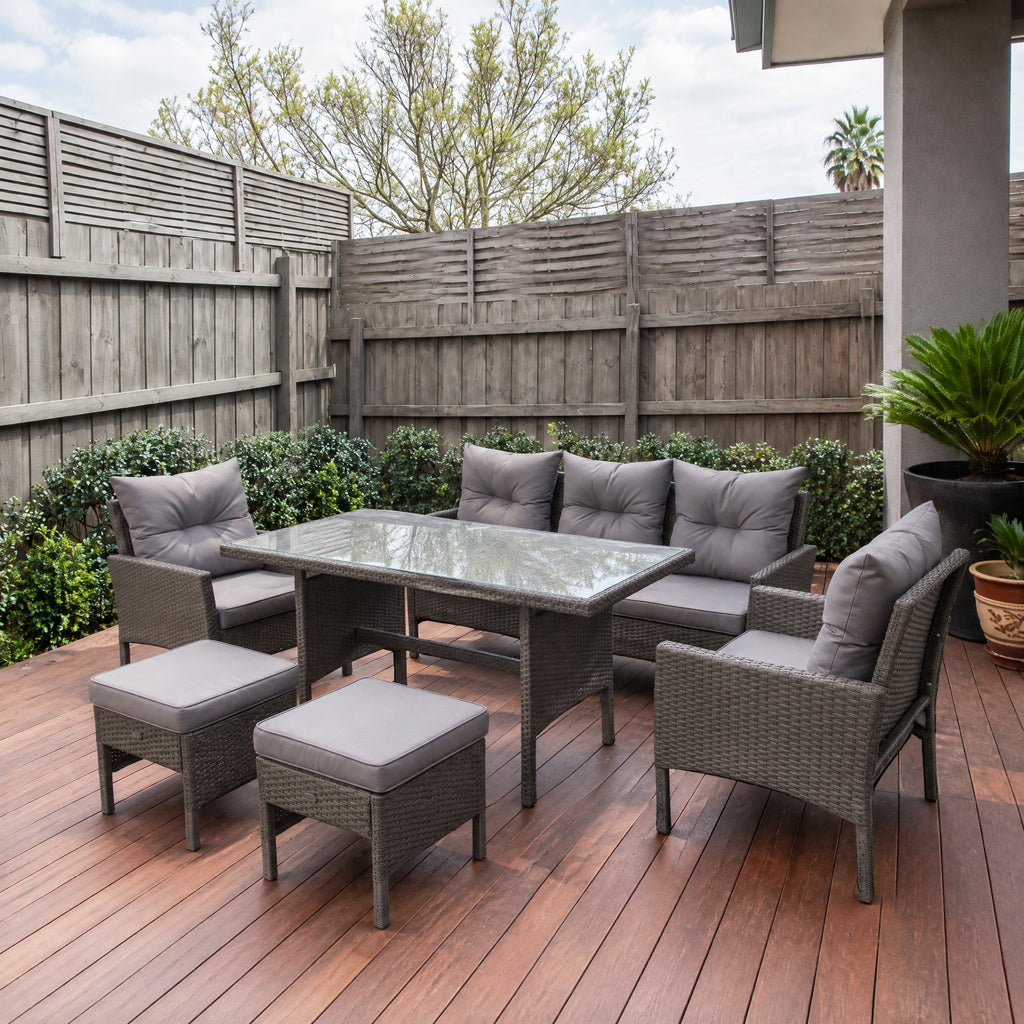 Rattan Outdoor Lounge and Dining Set
