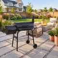 Charcoal BBQ Grill with Offset Smoker