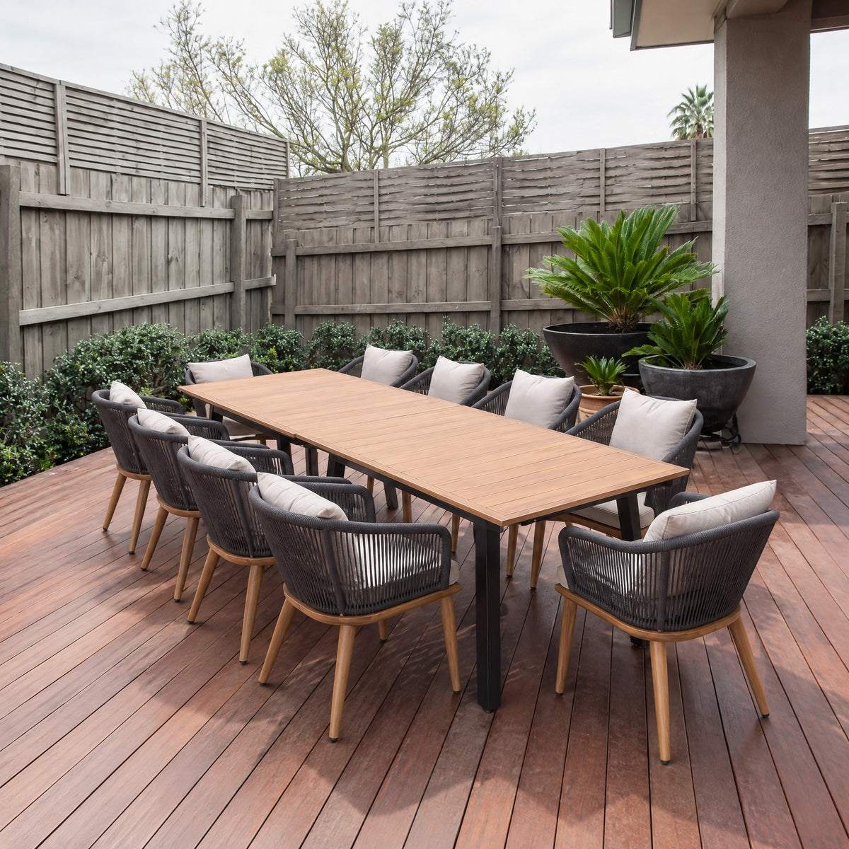 Aluminium Slatted Dining Set