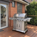 6-Burner Gas BBQ, Folding Shelves
