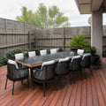 Rope Outdoor Dining Set, Long Table