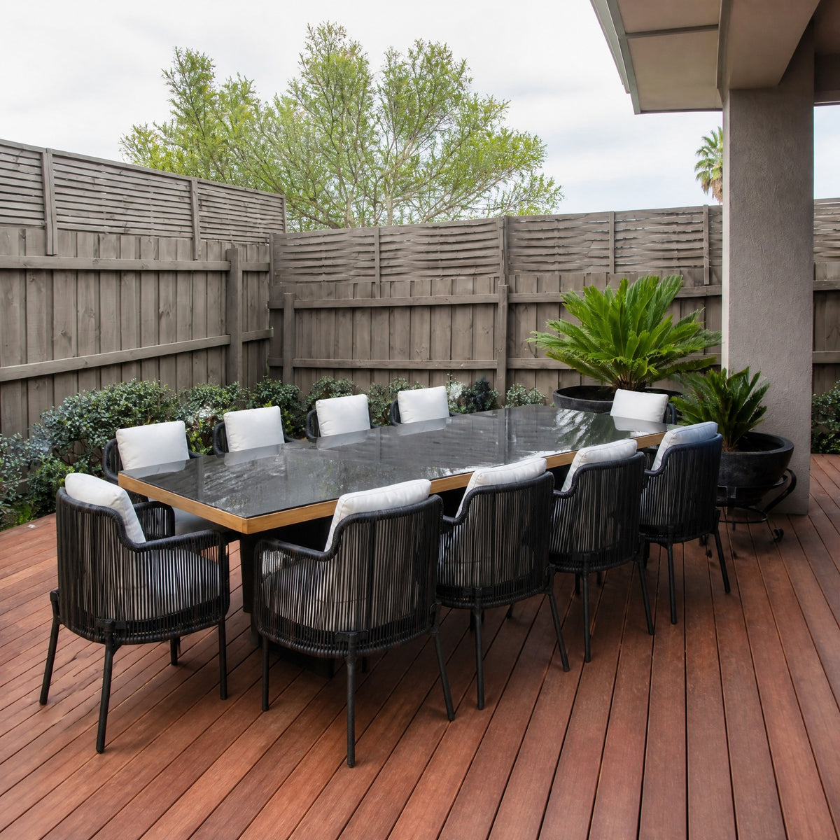 Rope Outdoor Dining Set, Long Table
