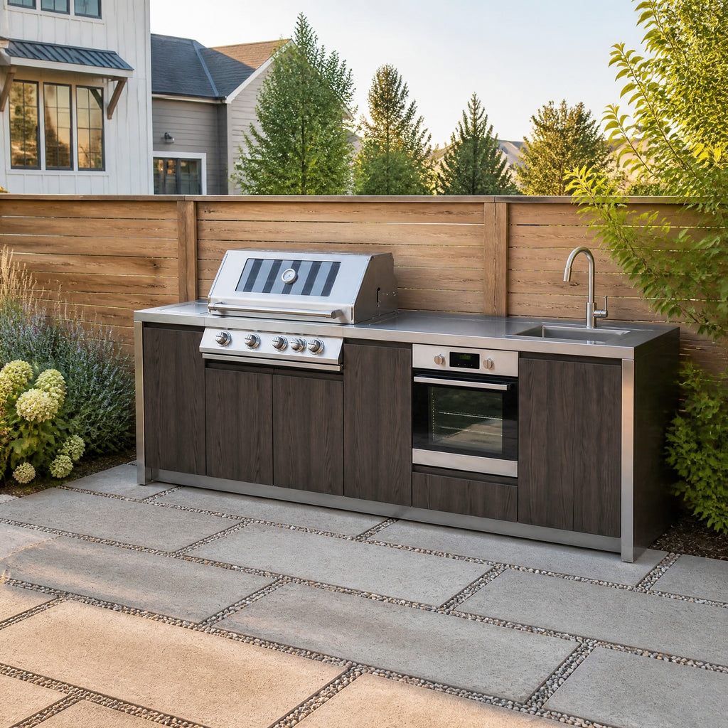 316 Stainless Outdoor Kitchen Island with Tap