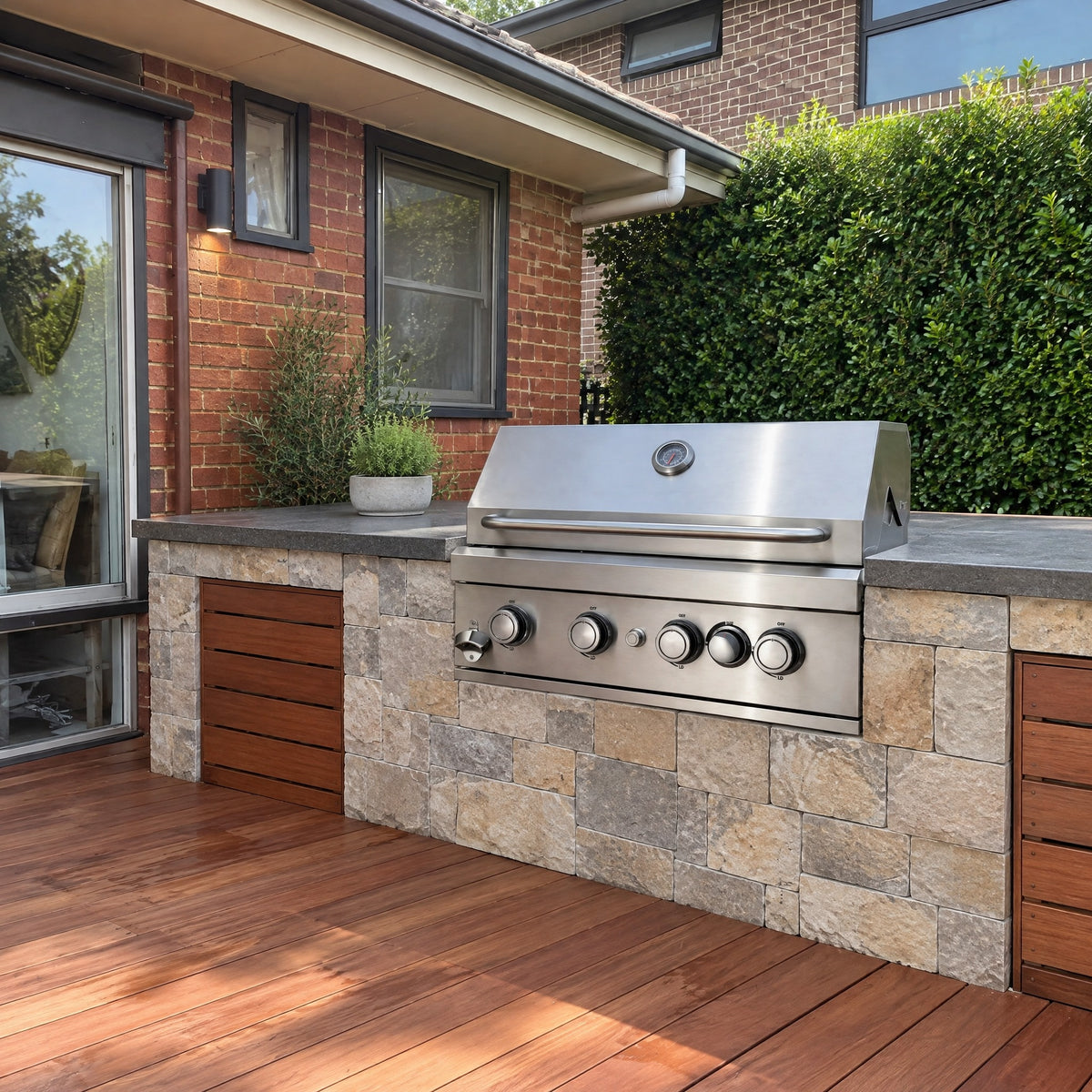 5-Burner Built-In Stainless Gas BBQ
