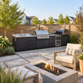 Stainless Outdoor Kitchen with BBQ, Black