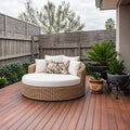 Round Swivel Wicker Daybed