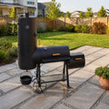 Large Offset Charcoal Smoker on Wheels