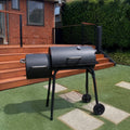 Charcoal Grill with Side Firebox