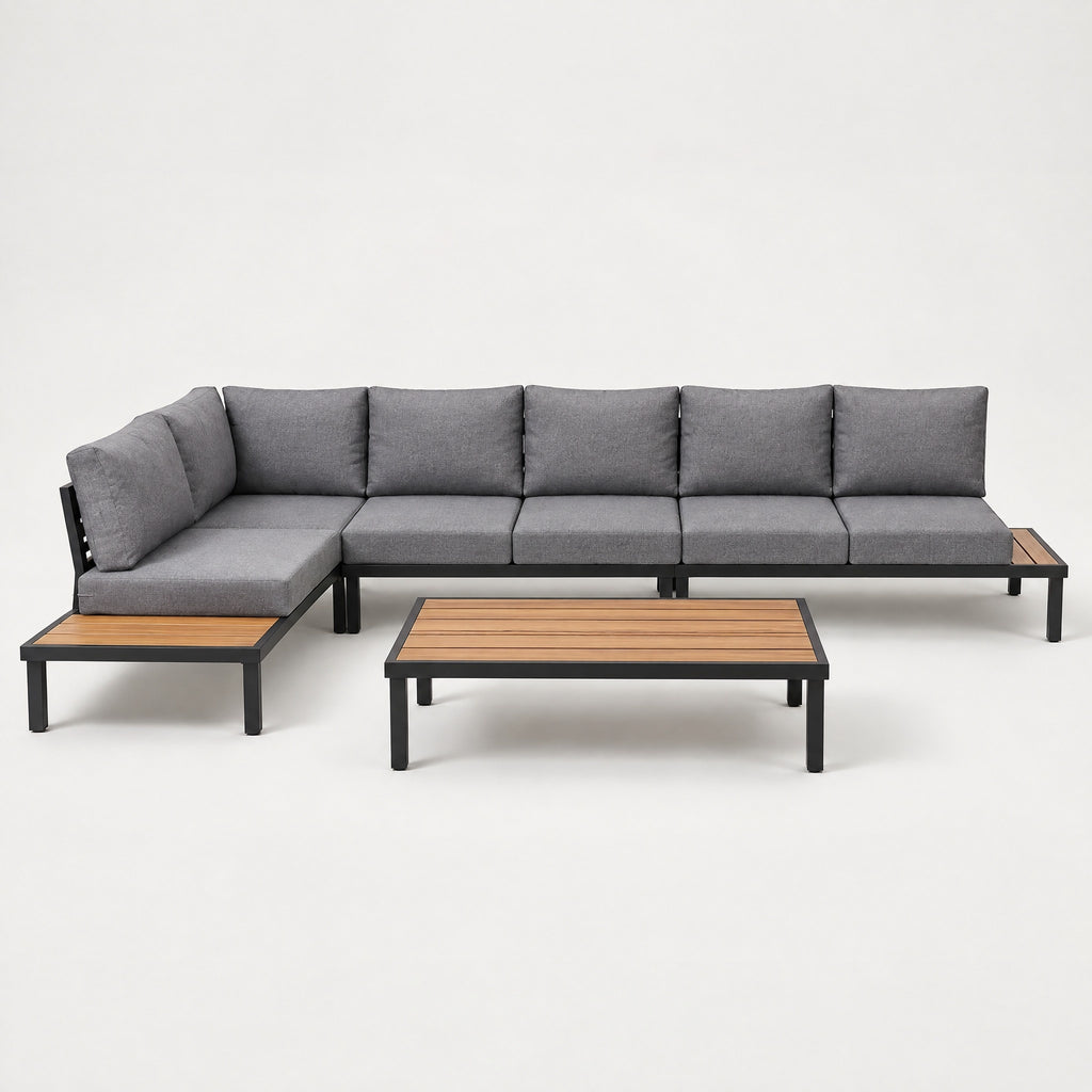 Modular Outdoor Sofa Set, Steel Frame - front view