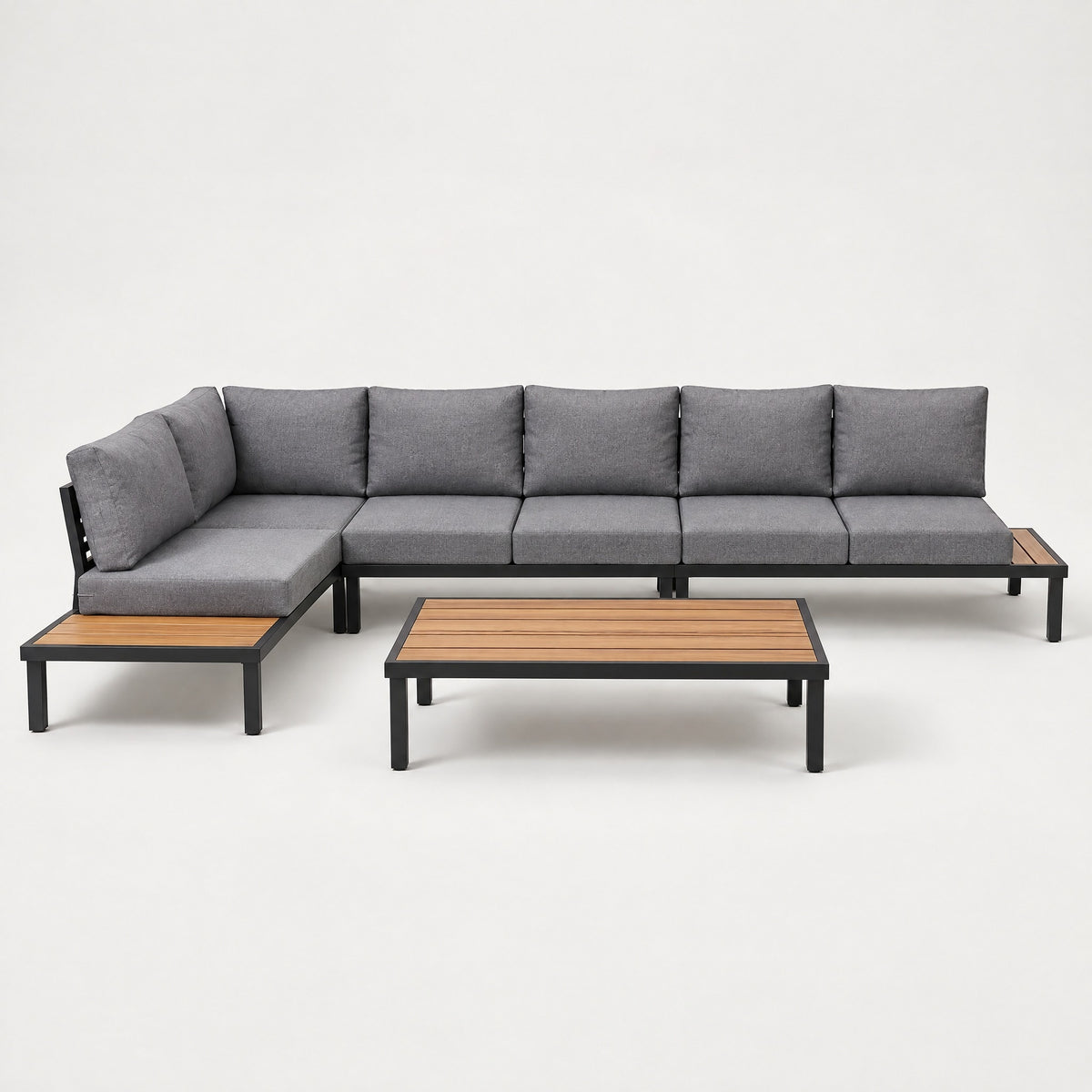 Modular Outdoor Sofa Set, Steel Frame - front view