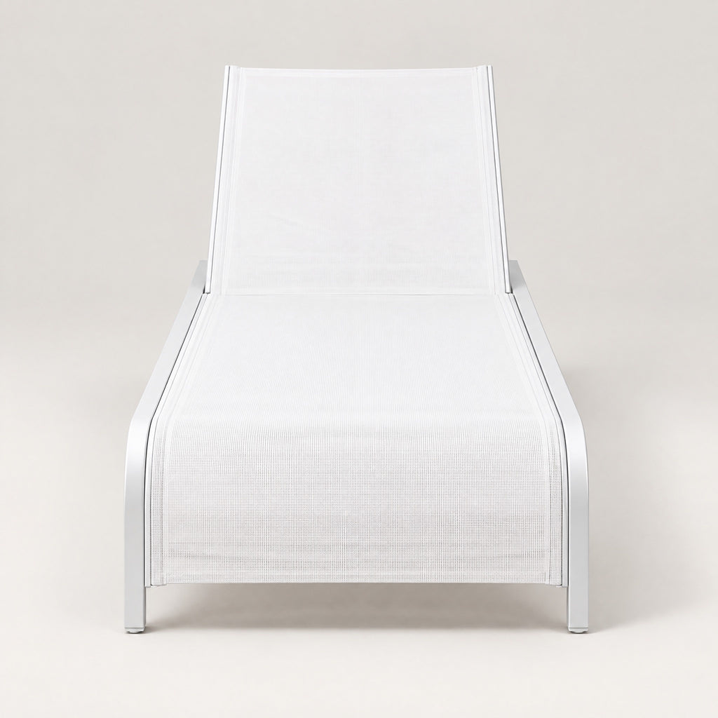 Quick-Dry Textilene Sun Lounger - front view