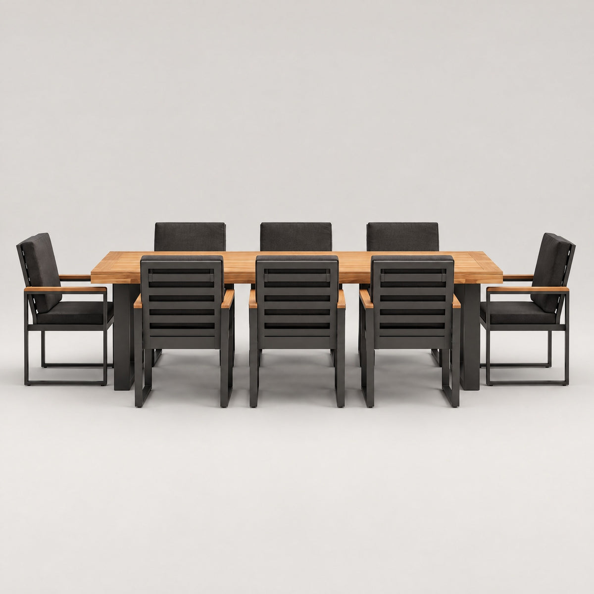 Cast Aluminium Outdoor Dining Set - front view
