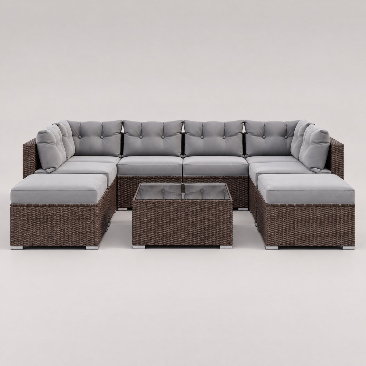Rattan Sectional Outdoor Sofa Set - front view