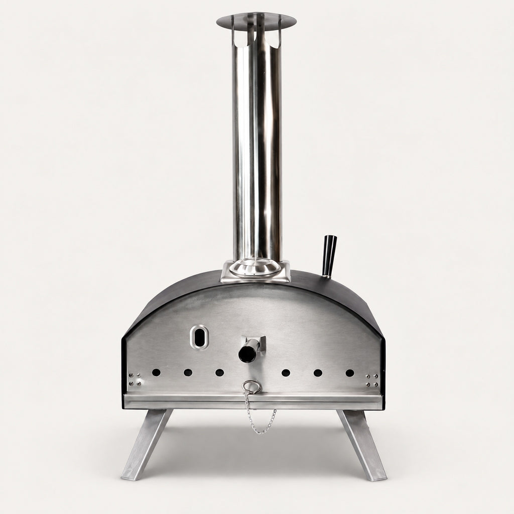 16" Portable Pizza Oven with Chimney - front view