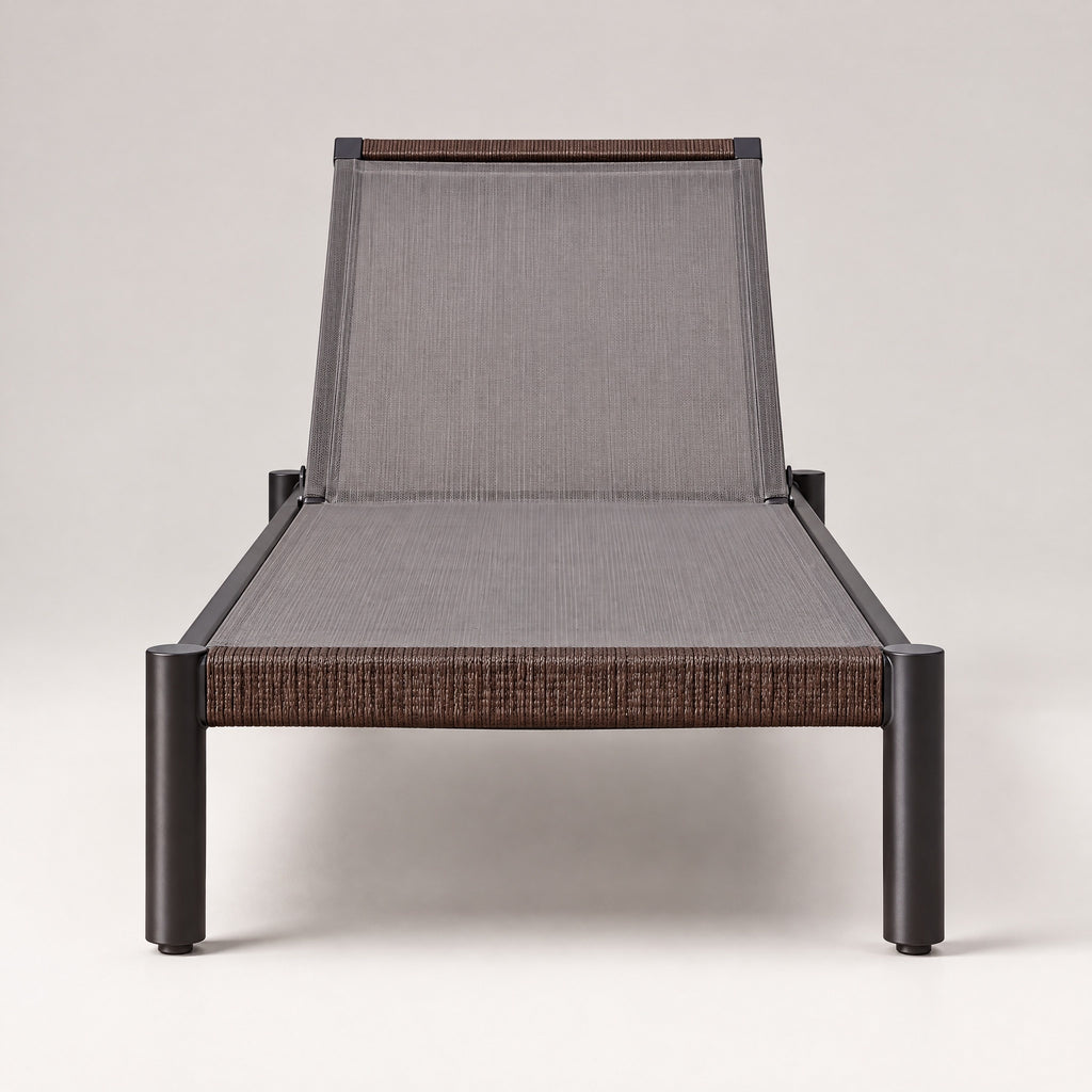 Stackable Aluminium Sun Lounger - front view