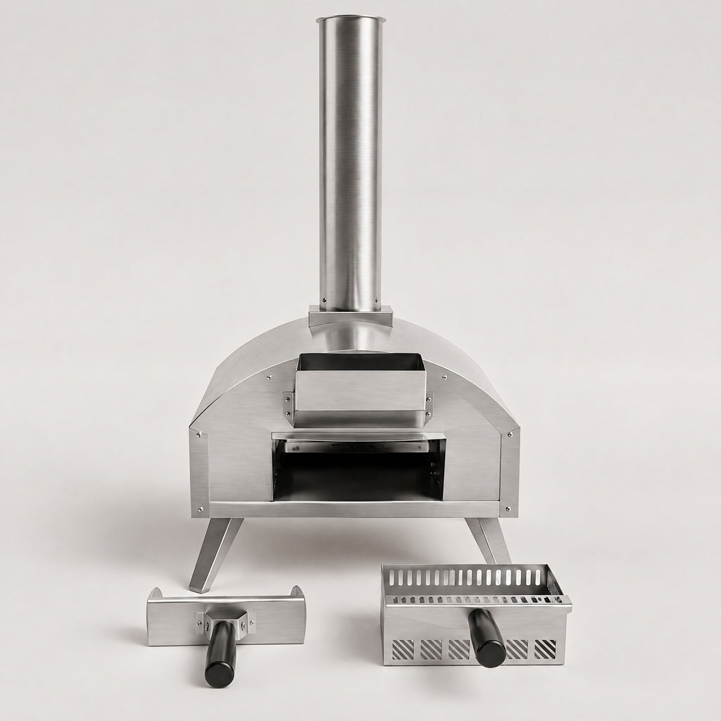 Stainless Single-Burner Pizza Oven - front view