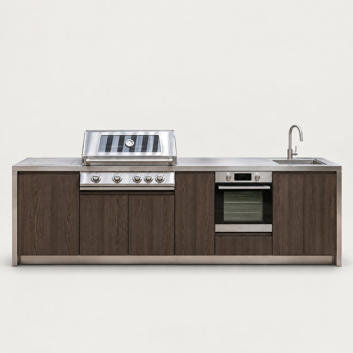 316 Stainless Outdoor Kitchen Island with Tap - front view