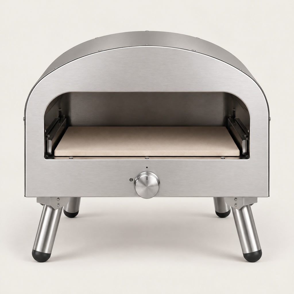 Stainless Steel Portable Gas Pizza Oven - front view