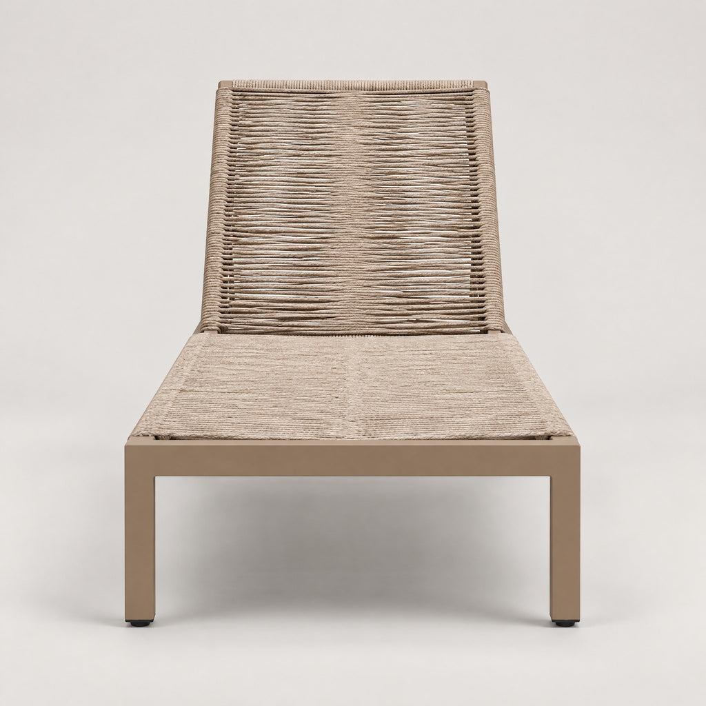 Aluminium Rope Sun Lounger - front view