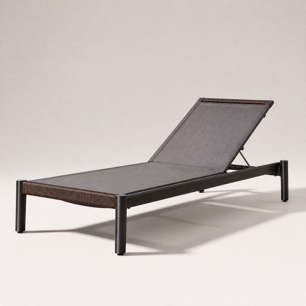 Stackable Aluminium Sun Lounger - side view