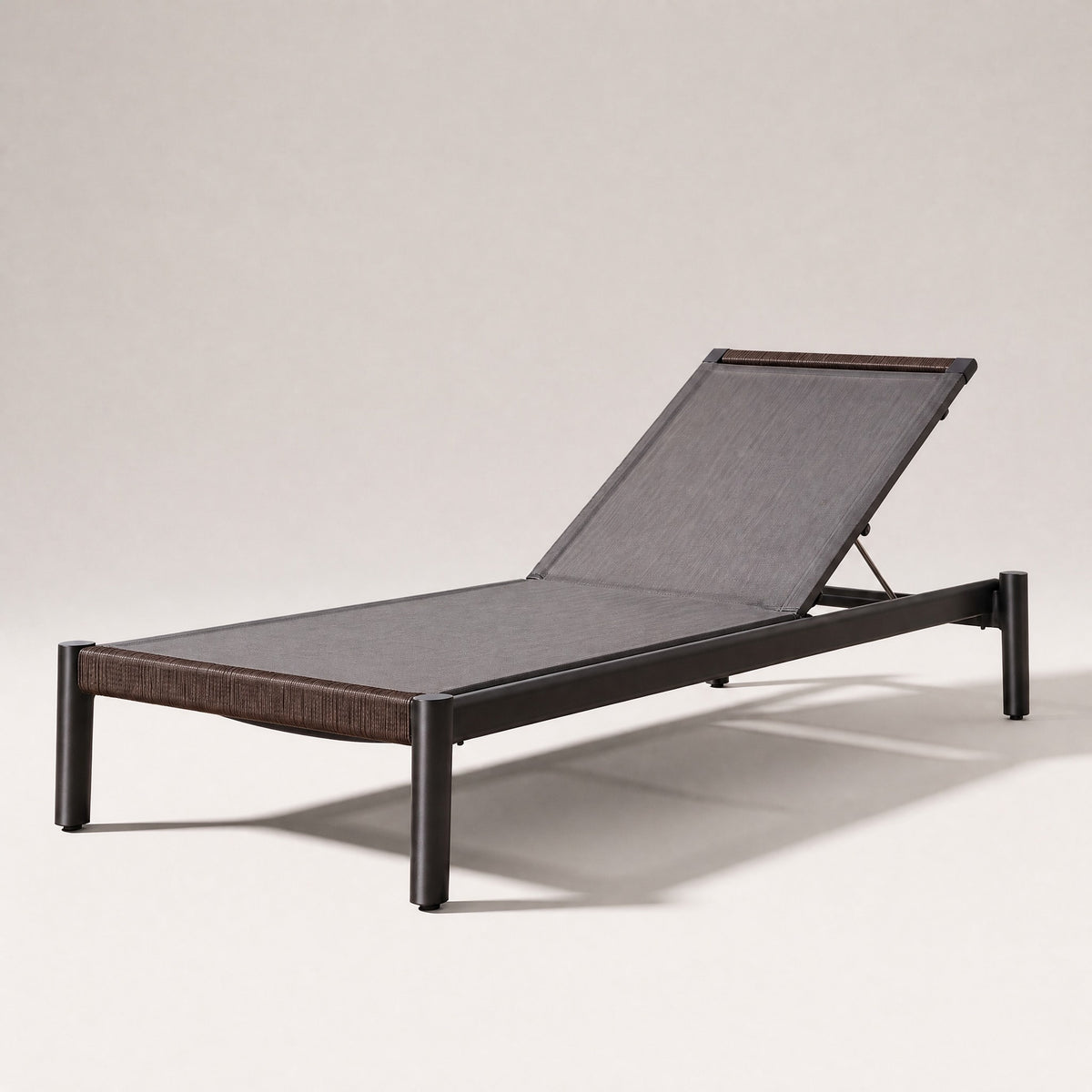 Stackable Aluminium Sun Lounger - side view
