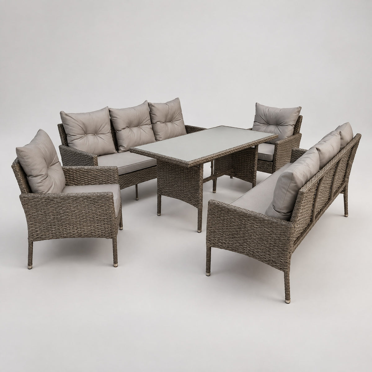 8-Piece Rattan Outdoor Lounge Set - side view