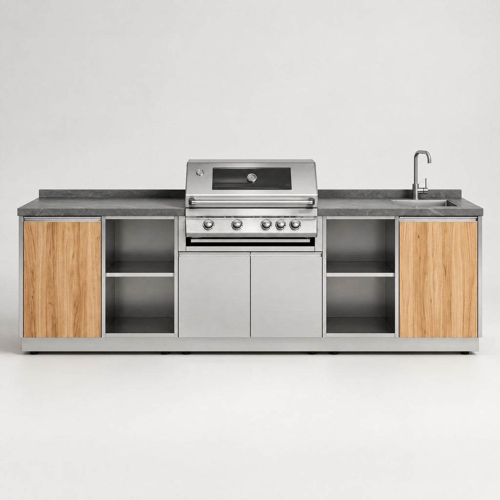 Modular 304 Stainless Steel Outdoor Kitchen - front view