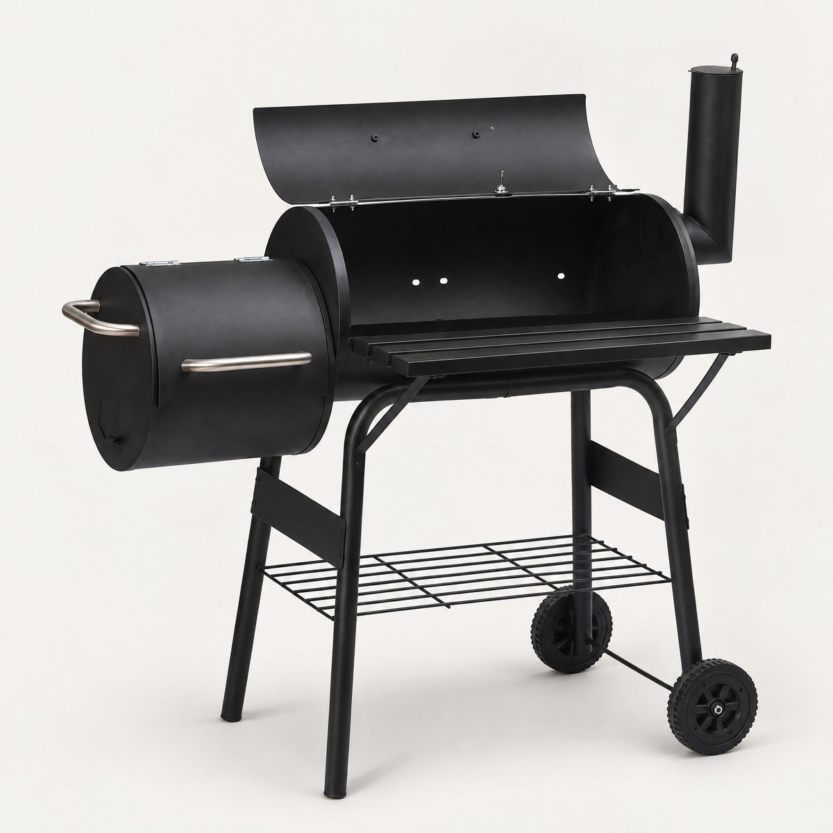 Twin Charcoal BBQ Grill - side view