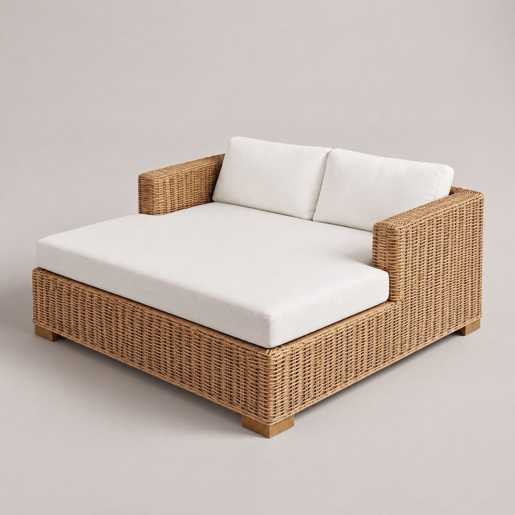 Rattan Outdoor Daybed - side view