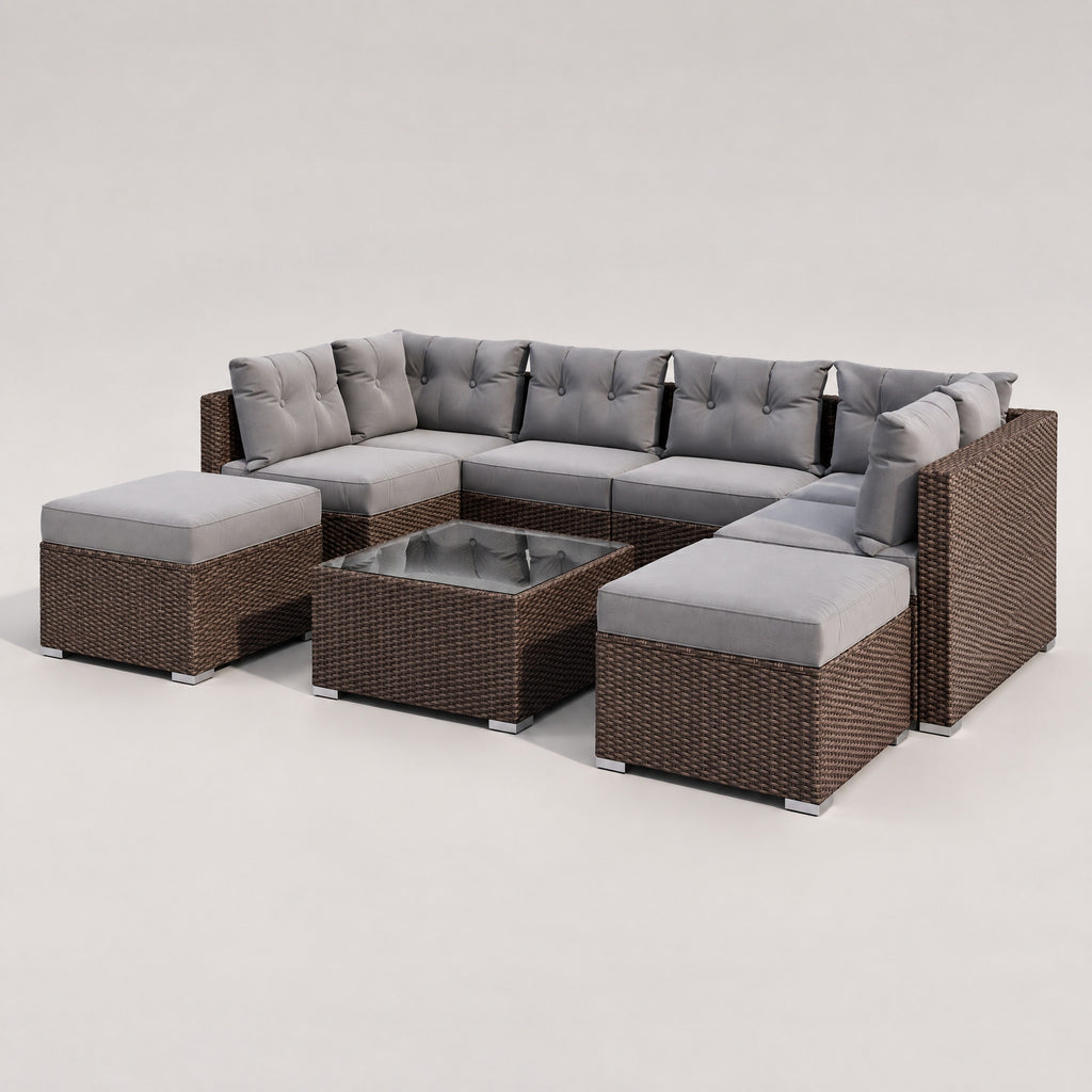 Rattan Sectional Outdoor Sofa Set - side view