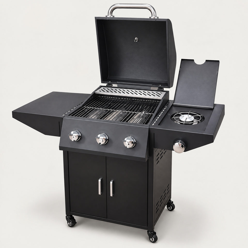 3+1 Burner Compact Gas BBQ - side view