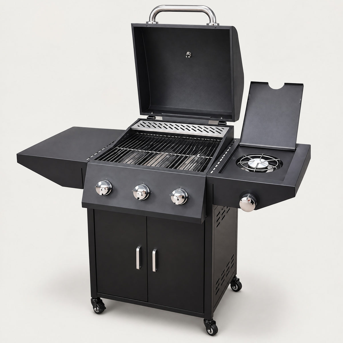 3+1 Burner Compact Gas BBQ - side view