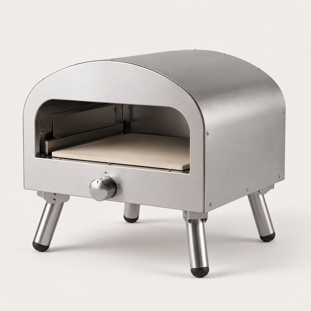 Stainless Steel Portable Gas Pizza Oven - side view
