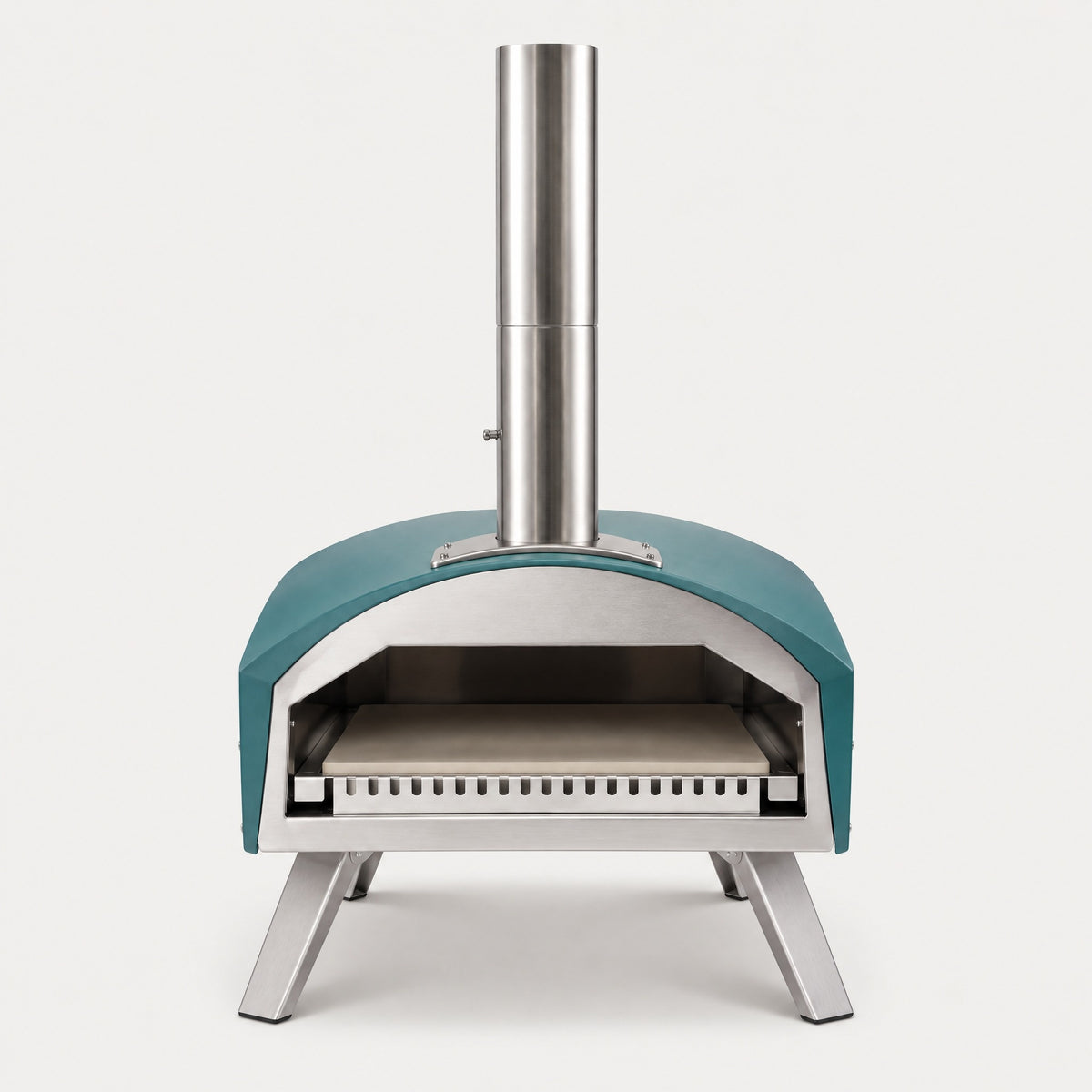 12" Stainless Gas Pizza Oven, U-Burner - front view