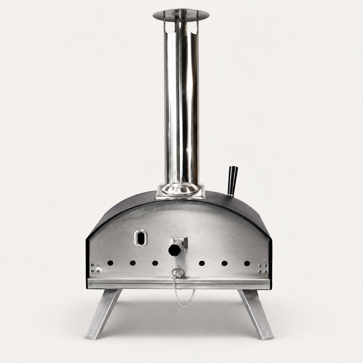 16" Portable Pizza Oven with Chimney - front view