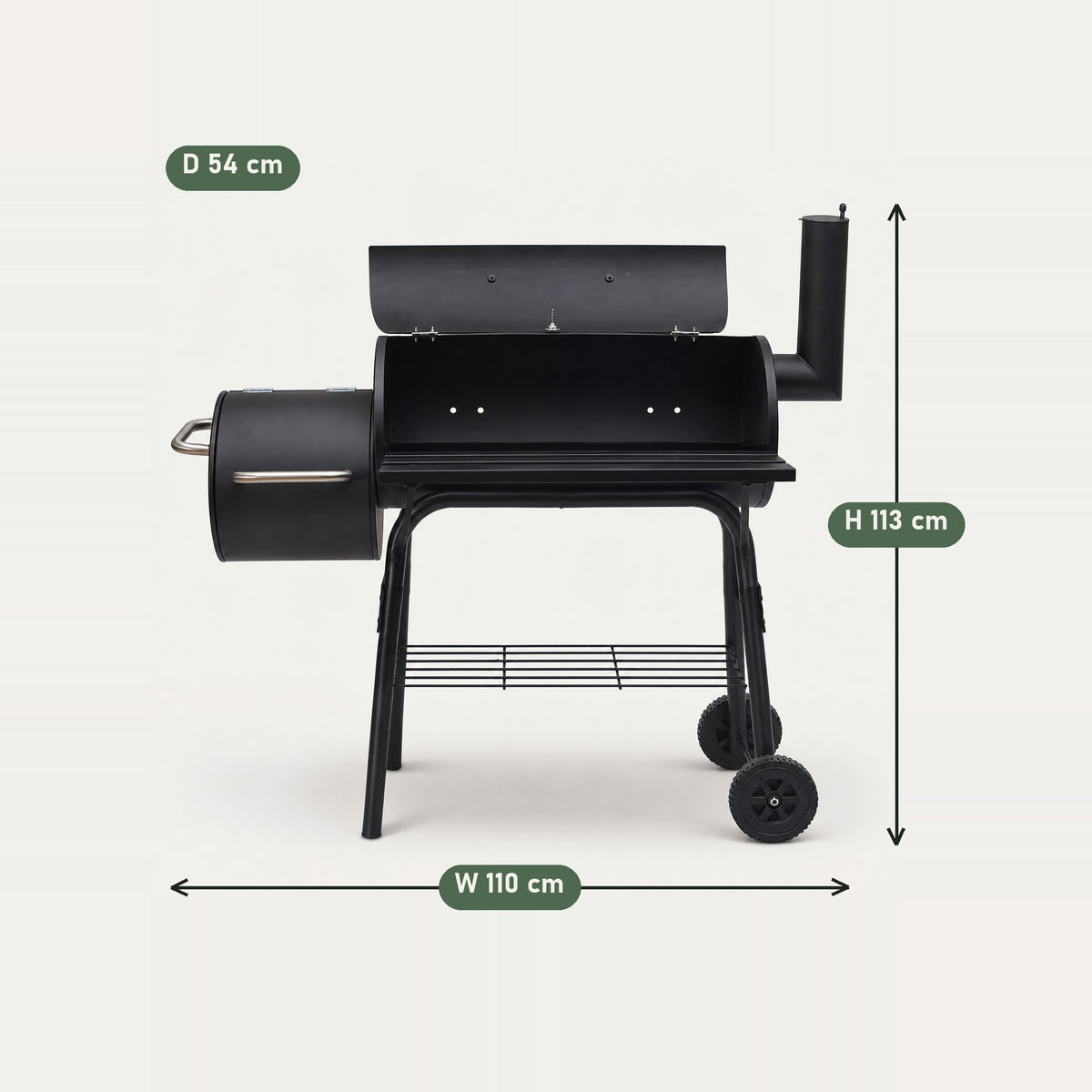 Twin Charcoal BBQ Grill - dimensions