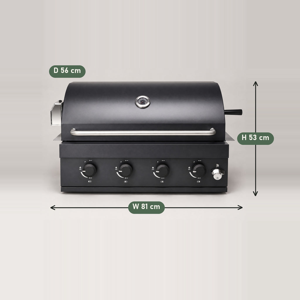 Built-In Gas BBQ, Electronic Ignition - dimensions