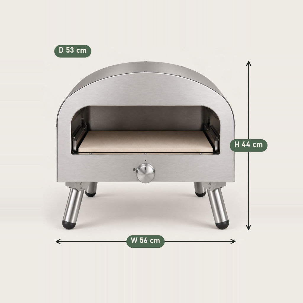 Stainless Steel Portable Gas Pizza Oven - dimensions