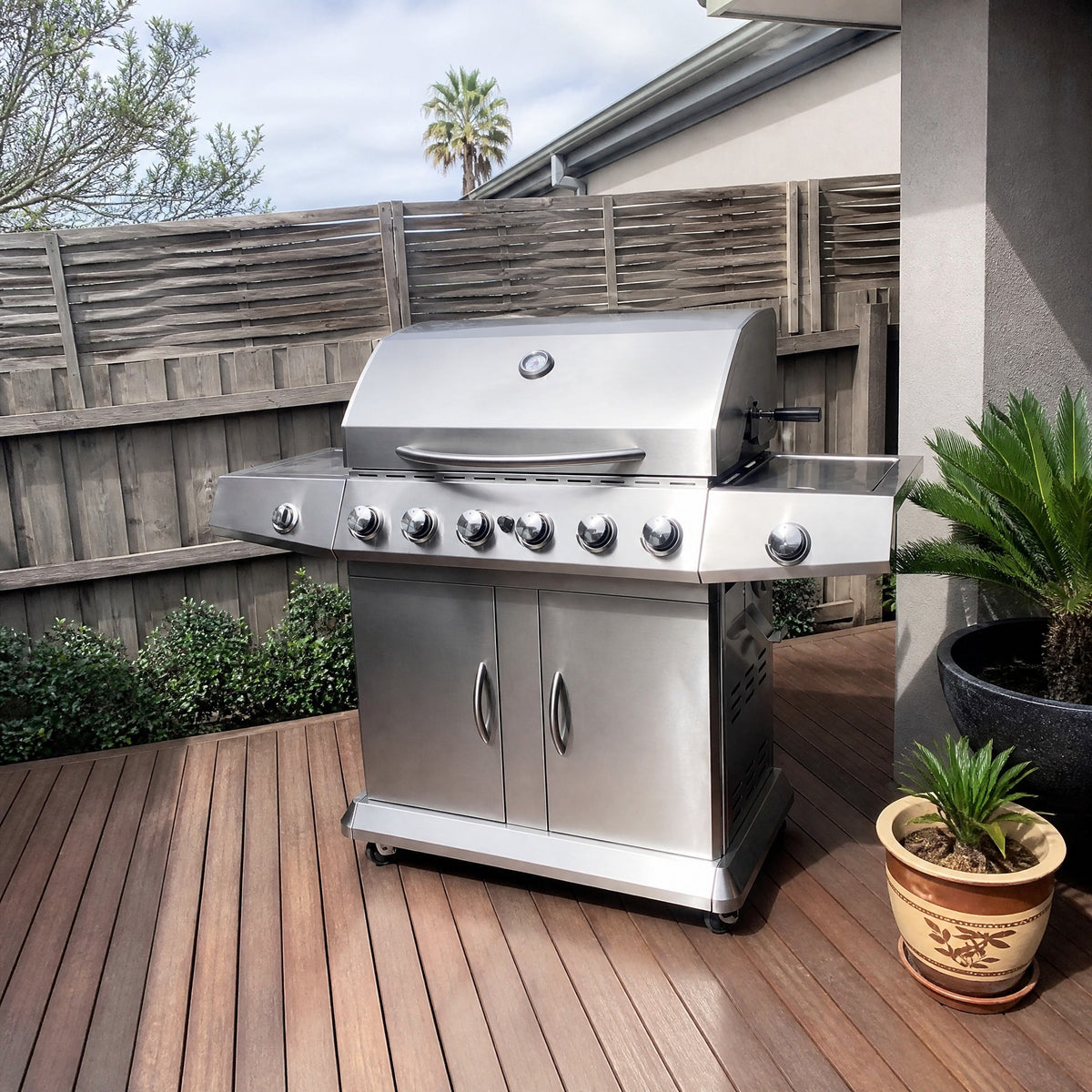 7-Burner Stainless Steel Gas BBQ