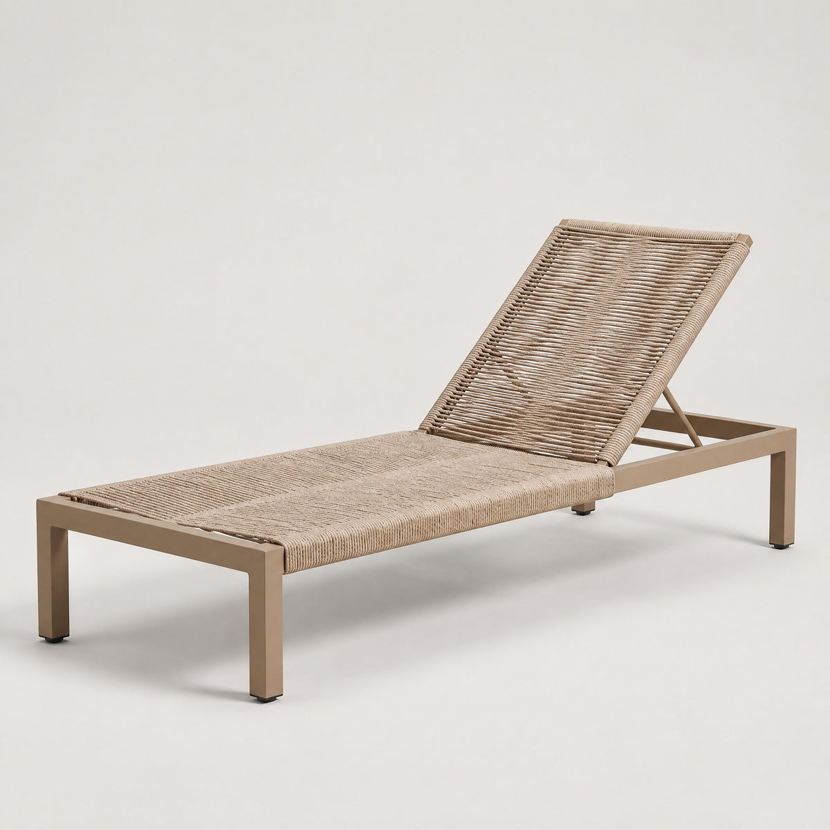Aluminium Rope Sun Lounger - side view