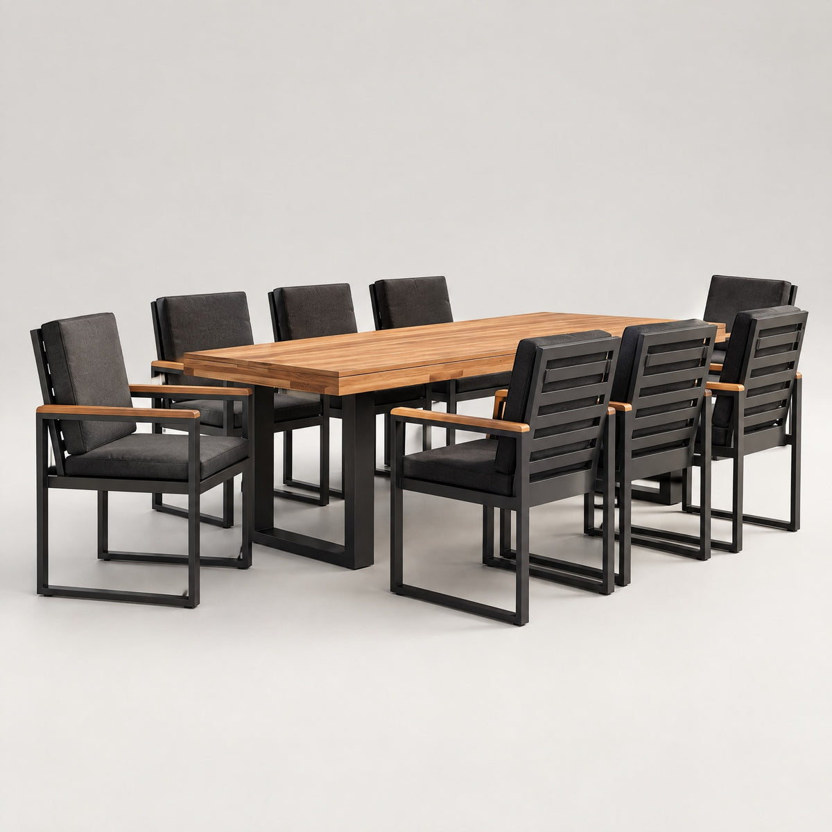 Cast Aluminium Outdoor Dining Set - side view