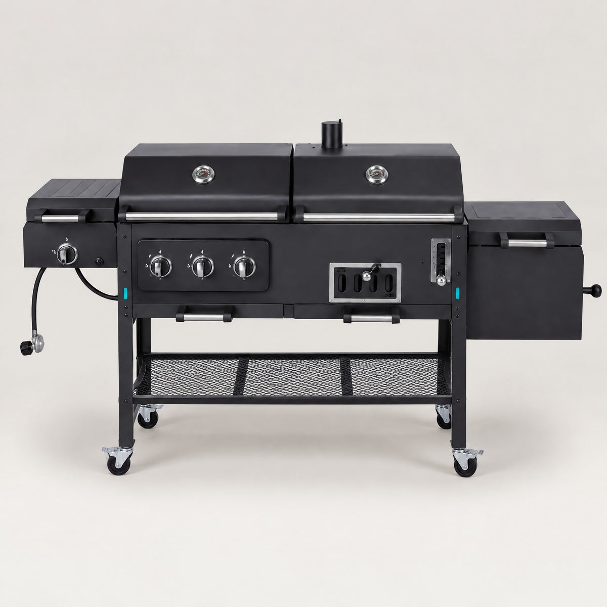 Gas and Charcoal Combo Grill - front view